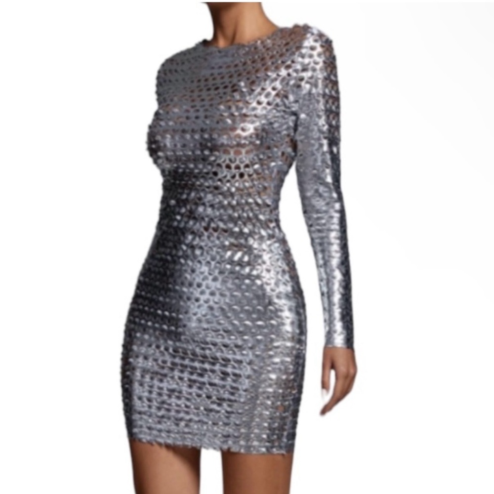 Bella Barnett silver elastic dress